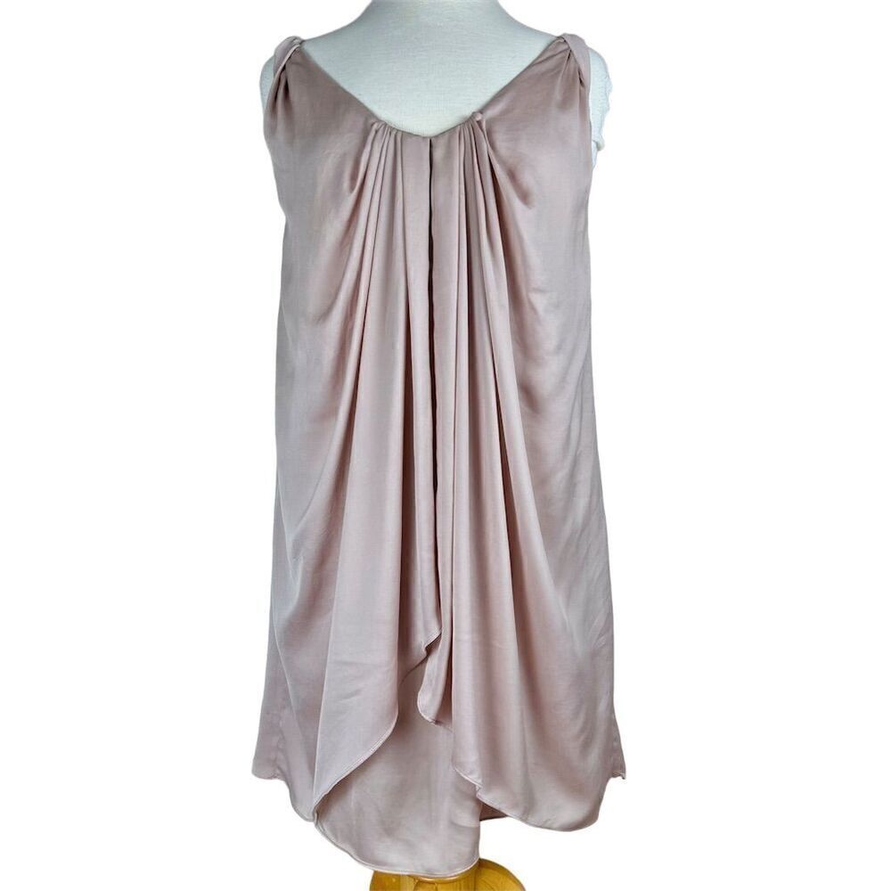 Diane von Furstenberg Women's Pink Satin Sleeveless Dress Size 6